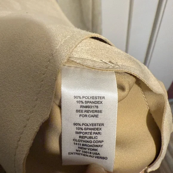 Tahari Cream Trench Coat Classic Mid-Length - Picture 4 of 4